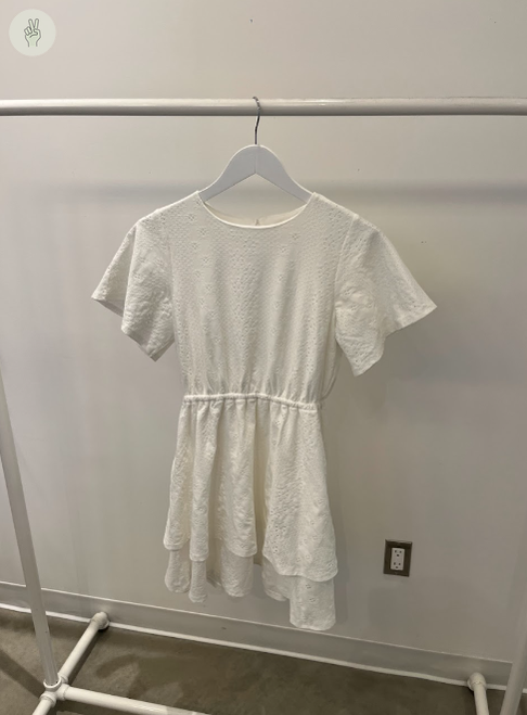 Robe courte à volants - 2155 (Seconde Main)-Recurate-Blanc-S-d0f0d330-96b7-4df1-9ea1-126d6d037e4e-WOMANCE