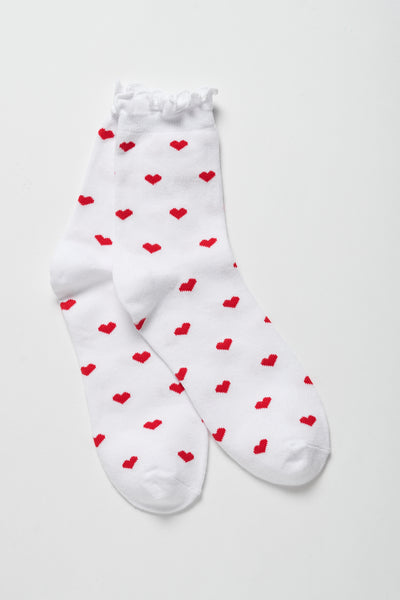 Heart Covered Socks - A0095