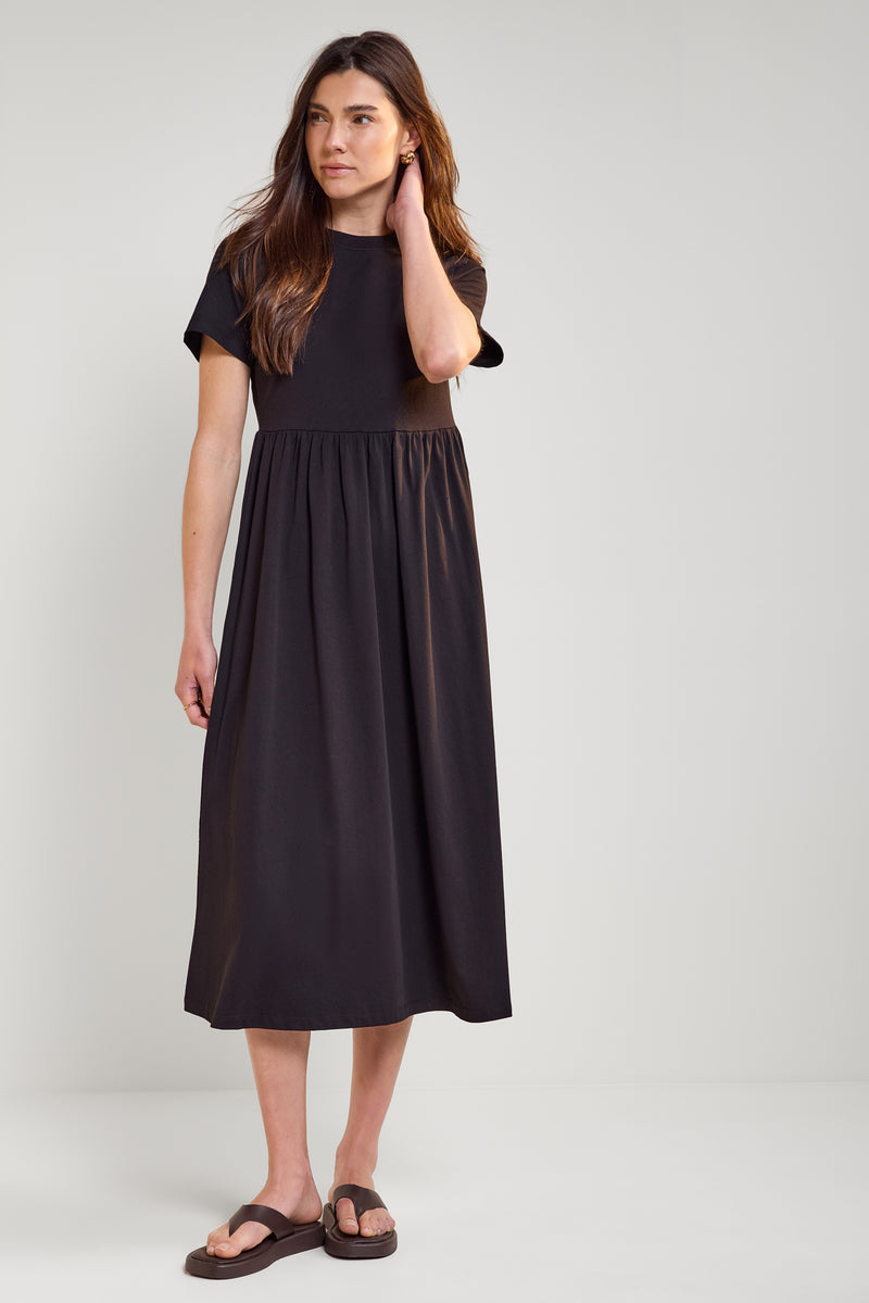 black maxi t shirt dress Frocks Maxi T-Shirt – Universal Standard graphic t shirt dress Boys - Navy Blue Liora  Trim Knit Mini Dress – Blush Pink from family barbecues to Size:32W/34L