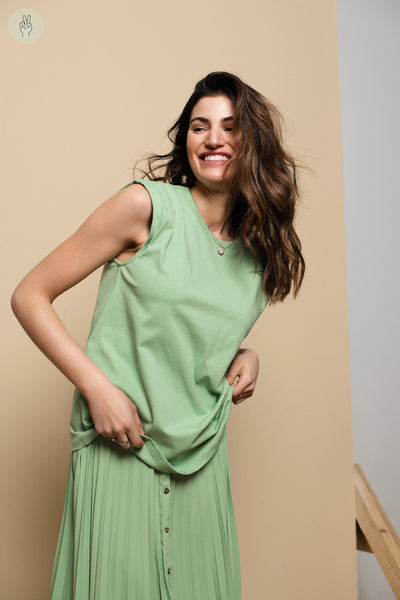 Camisole AZ024 (Seconde Main)-Recurate-Vert pâle-S-083f533d-6109-49fe-8e35-22676450d893-WOMANCE