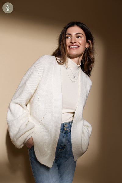 Cardigan AZ119 (Seconde Main)-Recurate-Blanc cassé-S-4167a2ed-025c-4418-ad25-c8a9ccc2a46a-WOMANCE