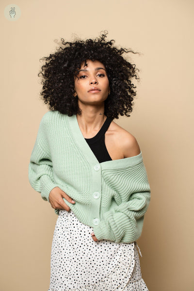 Cardigan AZ022 (Seconde Main)-Recurate-Vert pâle-S-b87765a5-db79-4bee-9435-99e7d710be05-WOMANCE