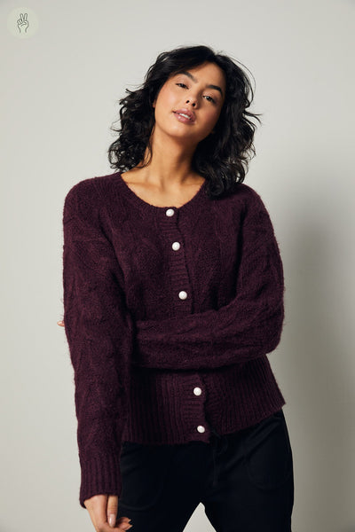 Cardigan H8026 (Seconde Main)-Recurate-Blackberry wine-XL-831bbe72-ac29-4b0f-9a88-0a22124da4e8-WOMANCE