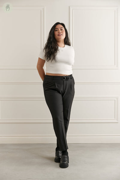 Pantalon étroit ceinturé - 5079 (Seconde Main)-Recurate-Noir-1X-32c3a615-cb96-4fdf-93e9-9a2833d3e973-WOMANCE