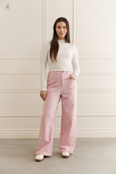 Pantalon style cargo - 5087 (Seconde Main)-Recurate-Rose pâle-XS-a1ea08c0-ced6-4da5-9db4-80ba7e3614bc-WOMANCE