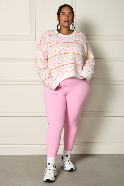 Loose-Fitting Patterned Sweater - 8151