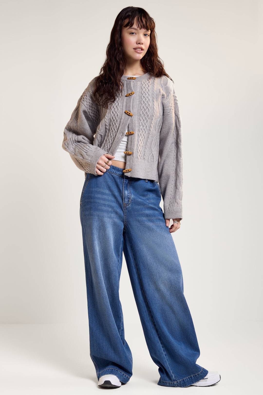Cable Knit Cardigan - 8159 | Womance