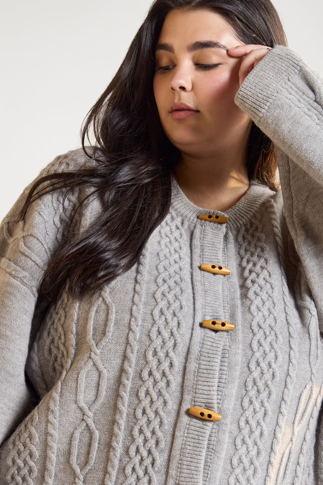 Cable Knit Cardigan - 8159 | Womance