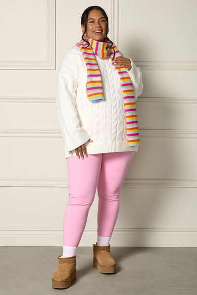 Ribbed-Edge Heathered Scarf - A0273