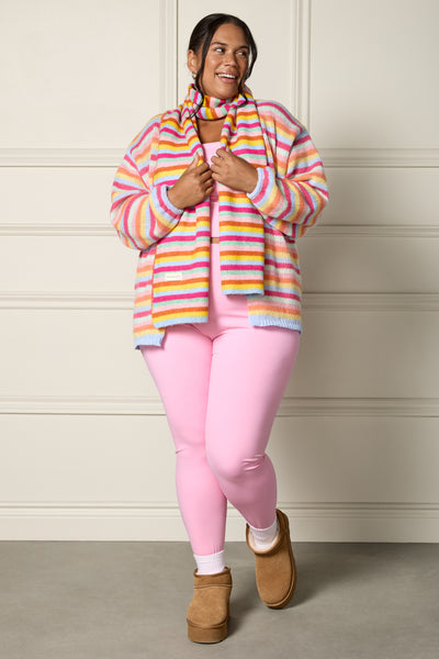 Ribbed-Edge Heathered Scarf - A0273