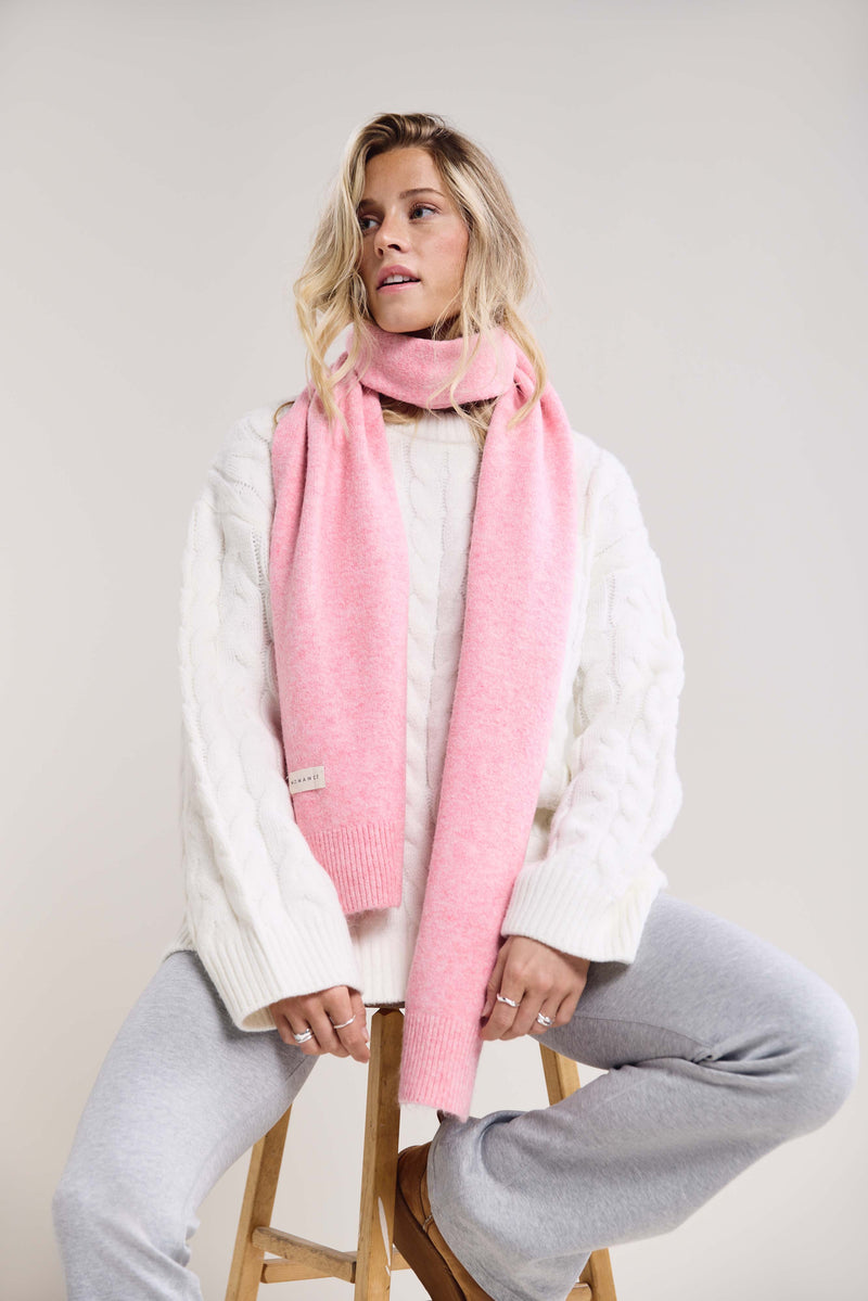 Ribbed-Edge Heathered Scarf - A0273