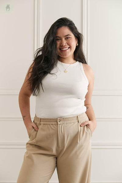 Camisole encolure carrée - 9093 (Seconde Main)-Camisole - Seconde main-Trove-Blanc cassé-XS-618ca95c-845a-49ba-a8ab-a3508737d41f-WOMANCE