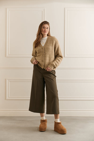 Cardigan texturé ligné - 8101 (Seconde Main)-Recurate-Beige-S-Marie_115184-WOMANCE