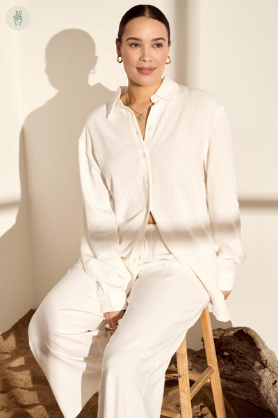 Chemise ample en lin - 4075 (Seconde Main)-Chemise - Seconde main-Trove-Blanc-1X-ca864625-e62a-47a4-a535-f14ef541c8ad-WOMANCE