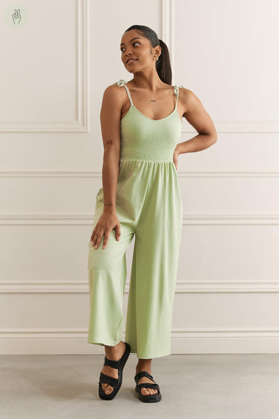 Jumpsuit en jersey - 2143 (Seconde Main)-Combinaison - Seconde main-Trove-Vert pâle-M-6527431a-ffda-4f78-a70c-443b51ca2222-WOMANCE