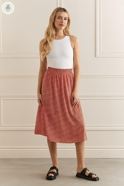 Jupe mi-longue fluide - 6019 (Seconde Main)-Jupe - Seconde main-Trove-Rouge-1X-fdef6eb2-7545-4c99-af46-e8324ac490f2-WOMANCE