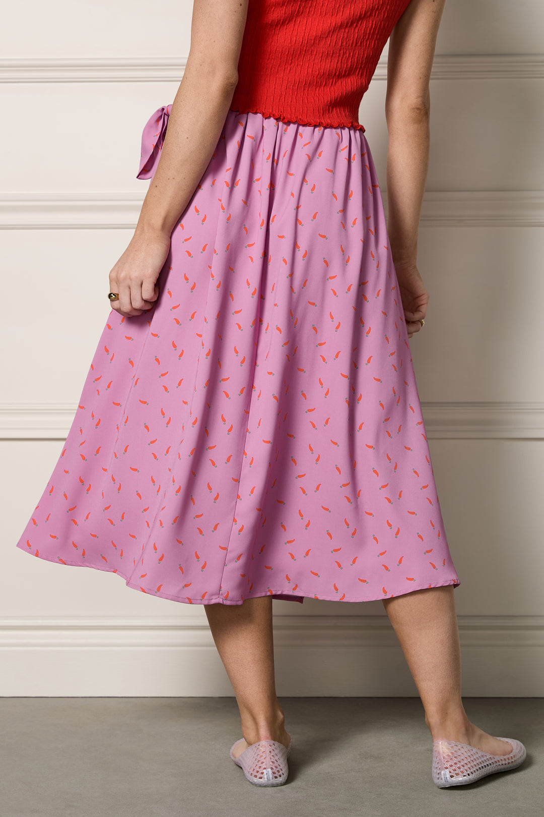 Jupe À Taille Smockée Maje en coloris Rose