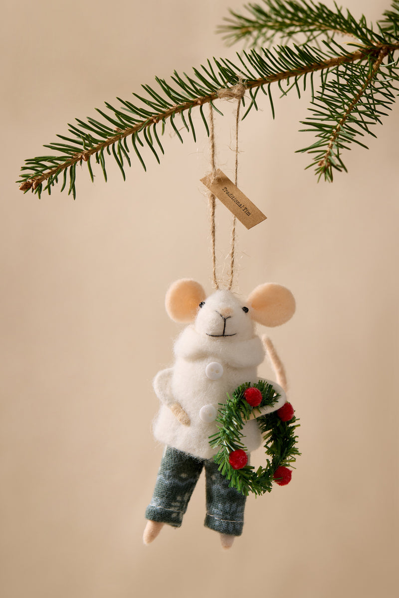 Festive Mouse Ornament - MA0211