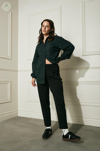 Pantalon jambe étroite - 5100 (Seconde Main)-Pantalon - Seconde main-Trove-Noir-M-3b26edaf-020d-4ae8-b81f-23071bad8543-WOMANCE