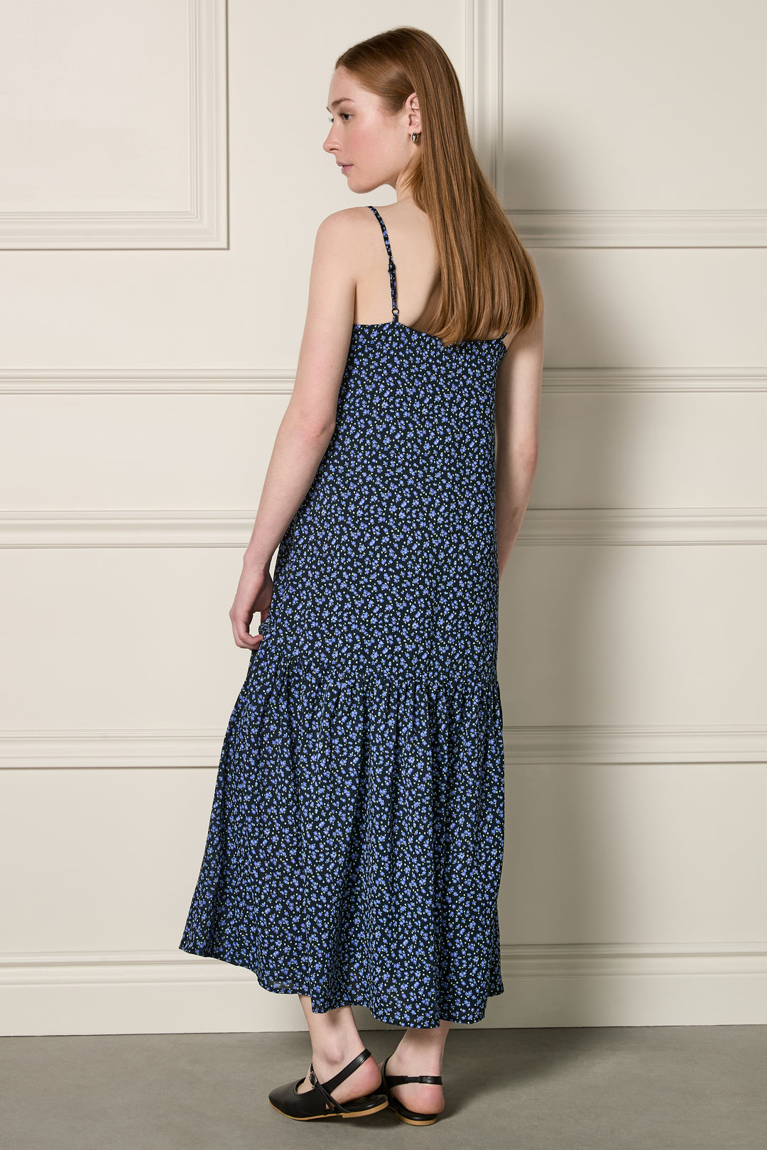 straight cut midi dress Straight-Cut Midi Dress