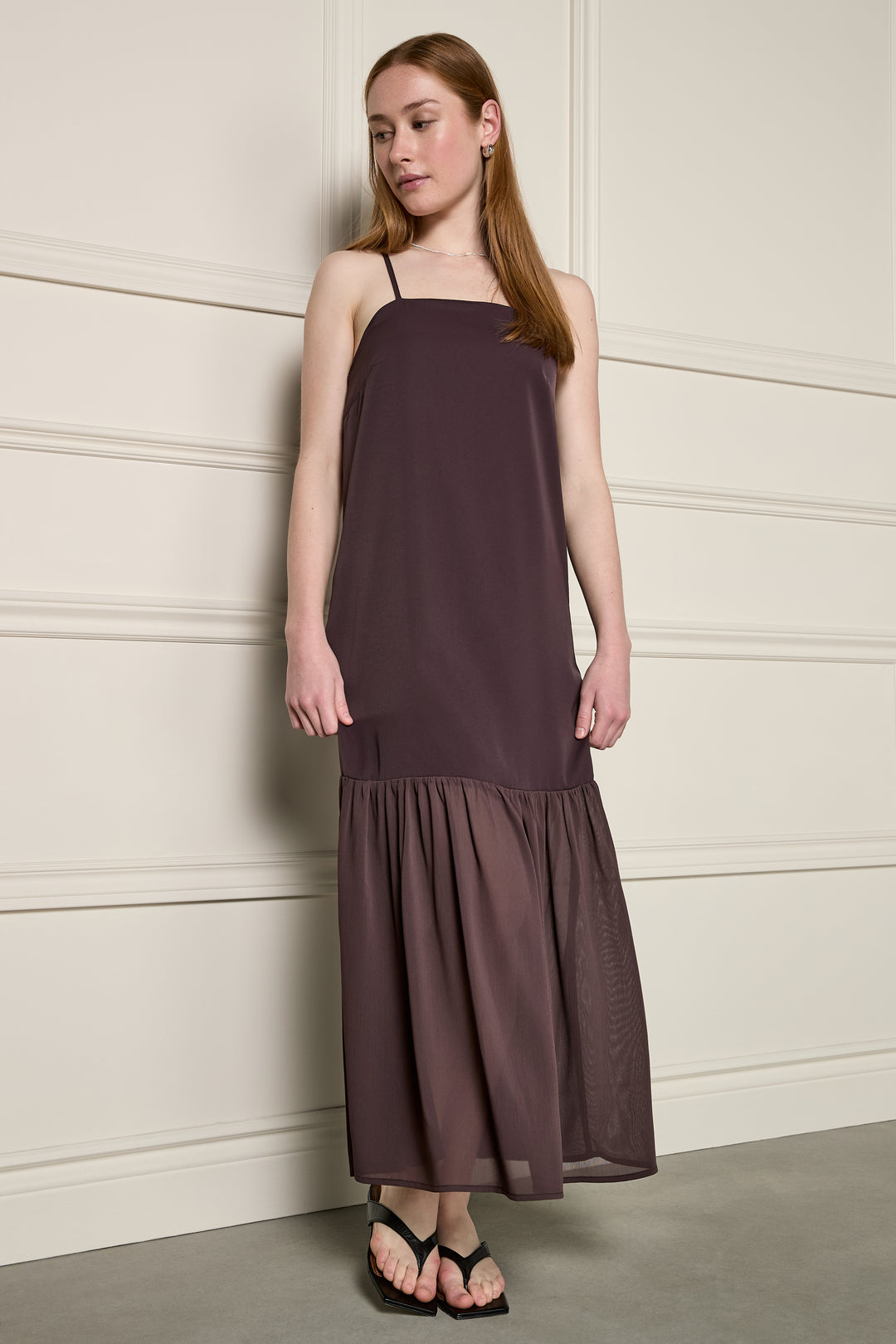 ruffle bottom maxi dress with - 2210 Girl Dress:11 Exclude From Edit 100% Polyester SIZING Amelia | Hunter Green