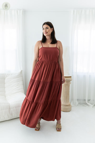 Robe longue 2026 (Seconde Main)-Robe - Seconde main-Trove-Terracotta-XS-7ea400bb-3e2f-4085-b192-72ff355cc37d-WOMANCE