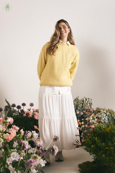 Pull ample en tricot - 8084 (Seconde Main)-Chandail-Trove-jaune-L-241bb92d-4916-4350-9c14-7c43b2f7a535-WOMANCE