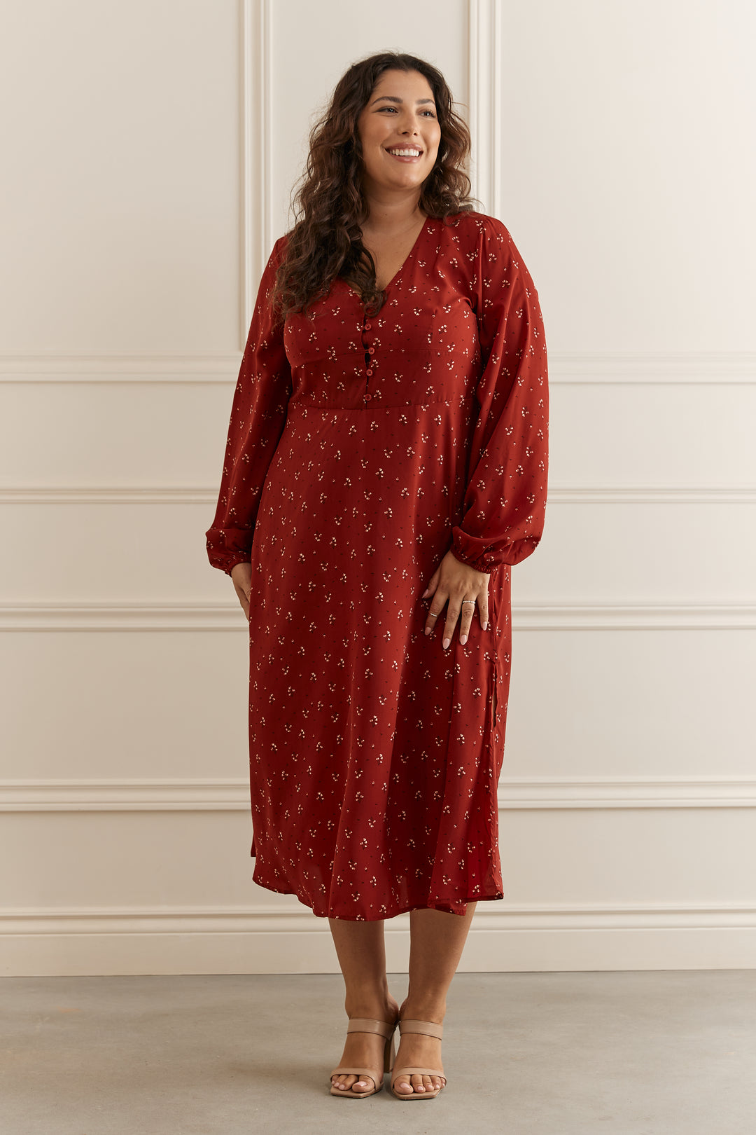 Robe Longue Noire Fleurie Rose Wallis Taille 10 - Sans Manches - Doublée - Très Bon état