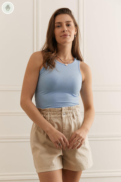 Camisole encolure ronde ajustée - 9077 (Seconde Main)-Camisole - Seconde main-Trove-Bleu pâle-XL-89843591-01c6-4a44-8d9a-51b118625c97-WOMANCE