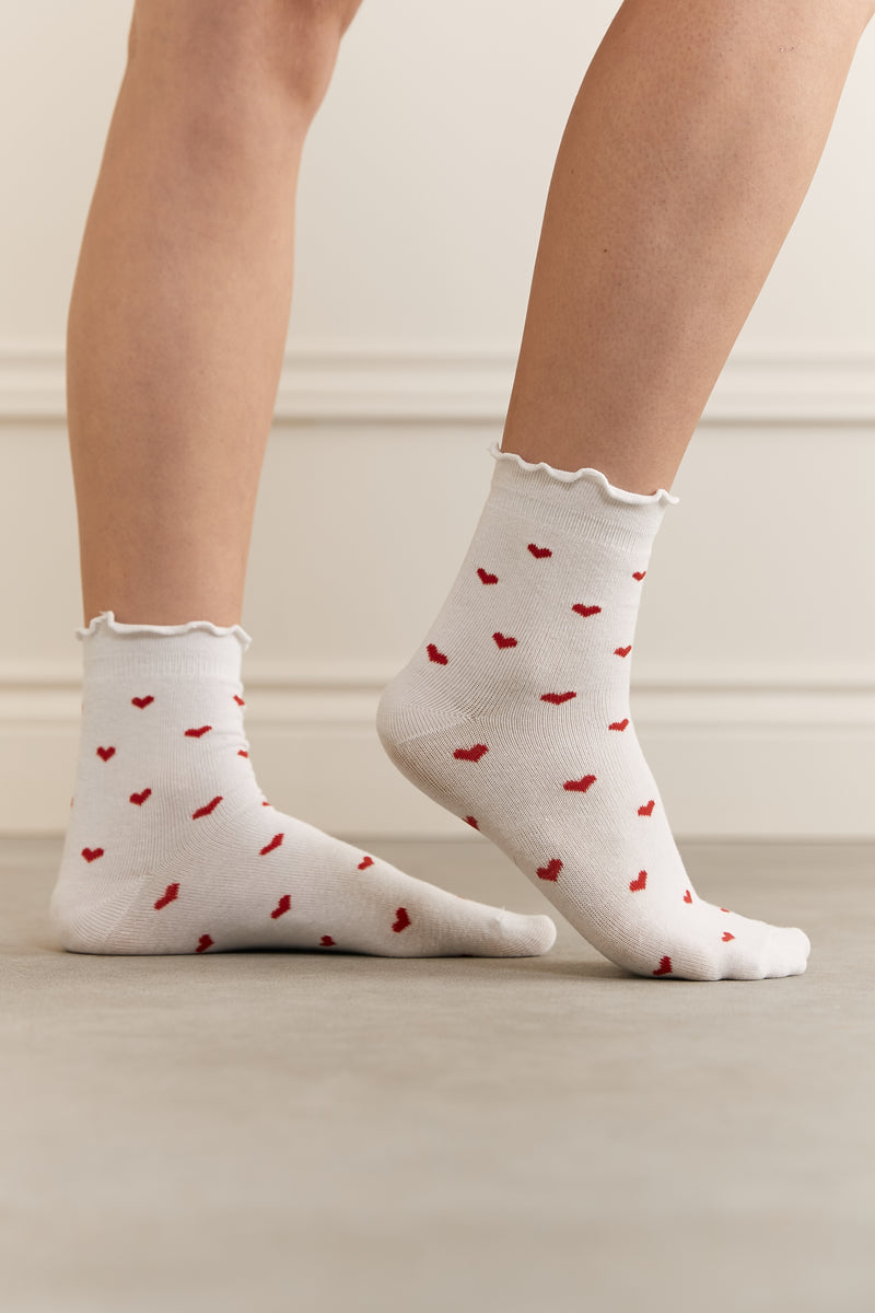 Heart Covered Socks - A0095