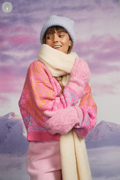 Chandail court en tricot - 8121 (Seconde Main)-Chandail - Seconde main-Trove-Rose-XL-24758070-322a-4e84-a312-31b9f574bbf8-WOMANCE