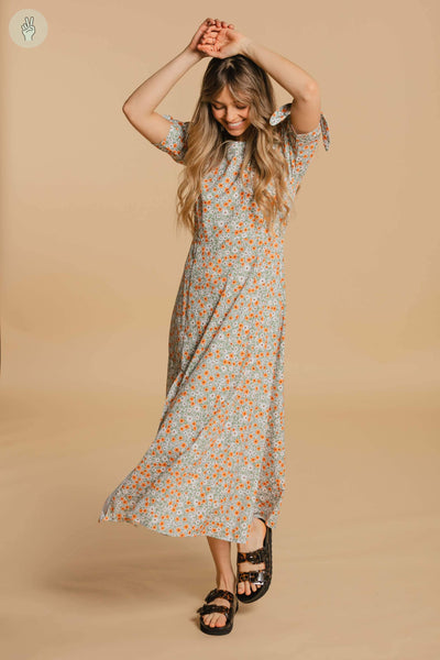 Robe 5/8 à fleurs (Seconde Main)-Robe - Seconde main-Trove-Fleuris-S-66359eec-81c9-47d0-a60a-a51a1fd35f3d-WOMANCE