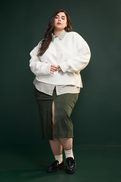 Jupe longue en corduroy - 6065