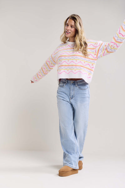 Jeans taille haute - 7041