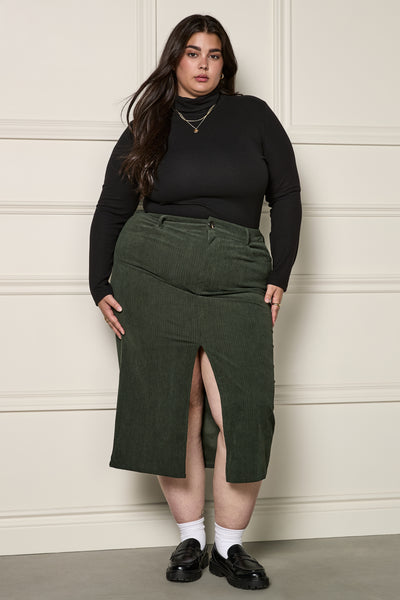 Jupe longue en corduroy - 6065