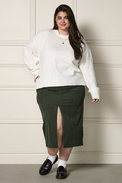 Jupe longue en corduroy - 6065