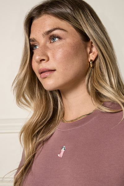 T-shirt court broderie - 9149