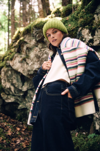 Oversized Striped Sweater - 8120