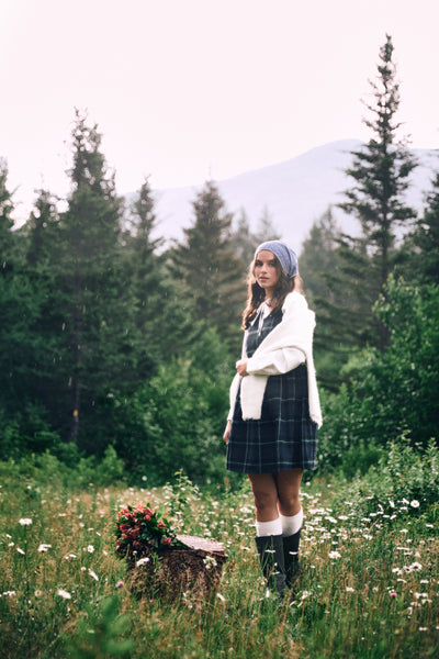 Robe courte à carreaux - 2206