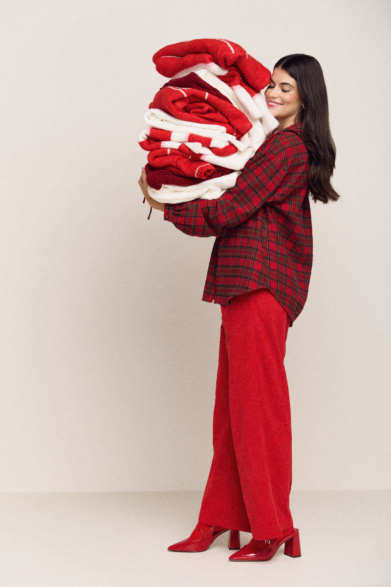 Pleated Corduroy Pants - 5107