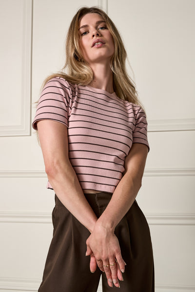 T-shirt court côtelé - 9094