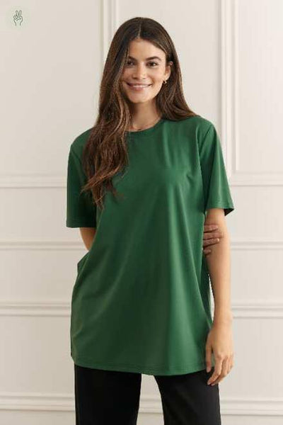 T-shirt ample à manches courtes - 9050 (Seconde Main)-Chandail - Seconde main-Trove-Vert-L/XL-5ace6a1b-8518-4adb-8c27-d30a9e1d6699-WOMANCE